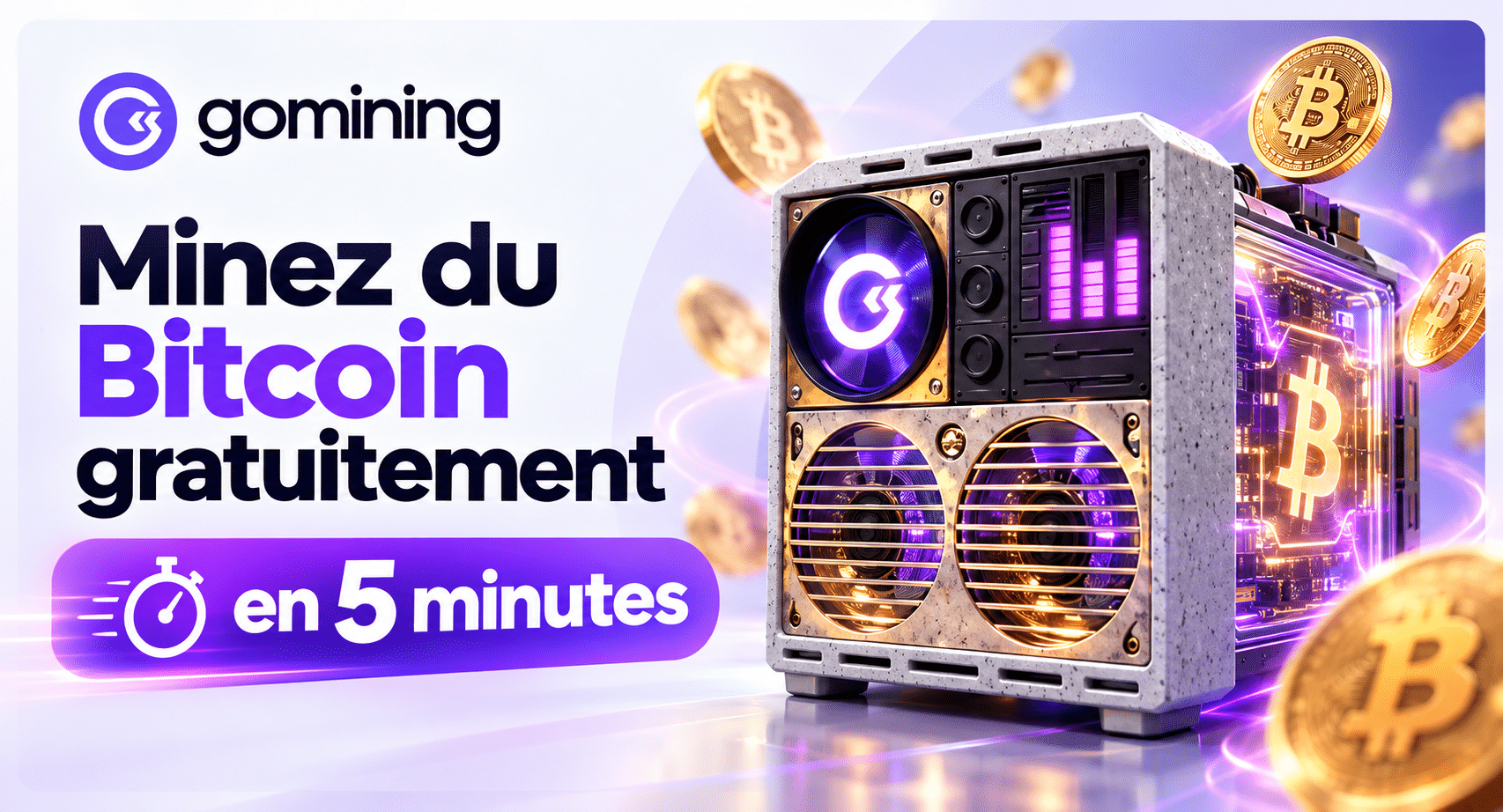 Mine du Bitcoin gratuitement en 5 minutes